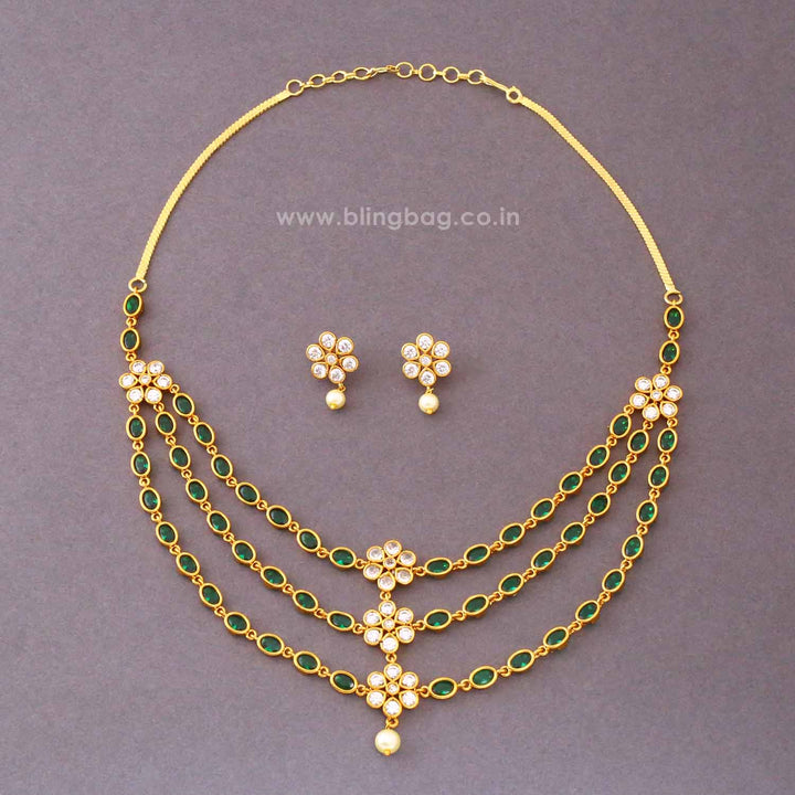 Emerald Baani Antique Jewellery Set- New Arrival