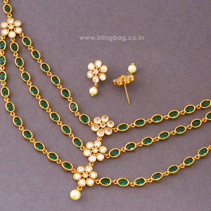 Emerald Baani Antique Jewellery Set- New Arrival