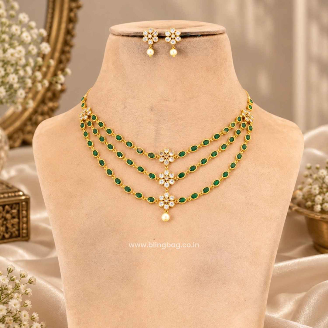 Emerald Baani Antique Jewellery Set- New Arrival