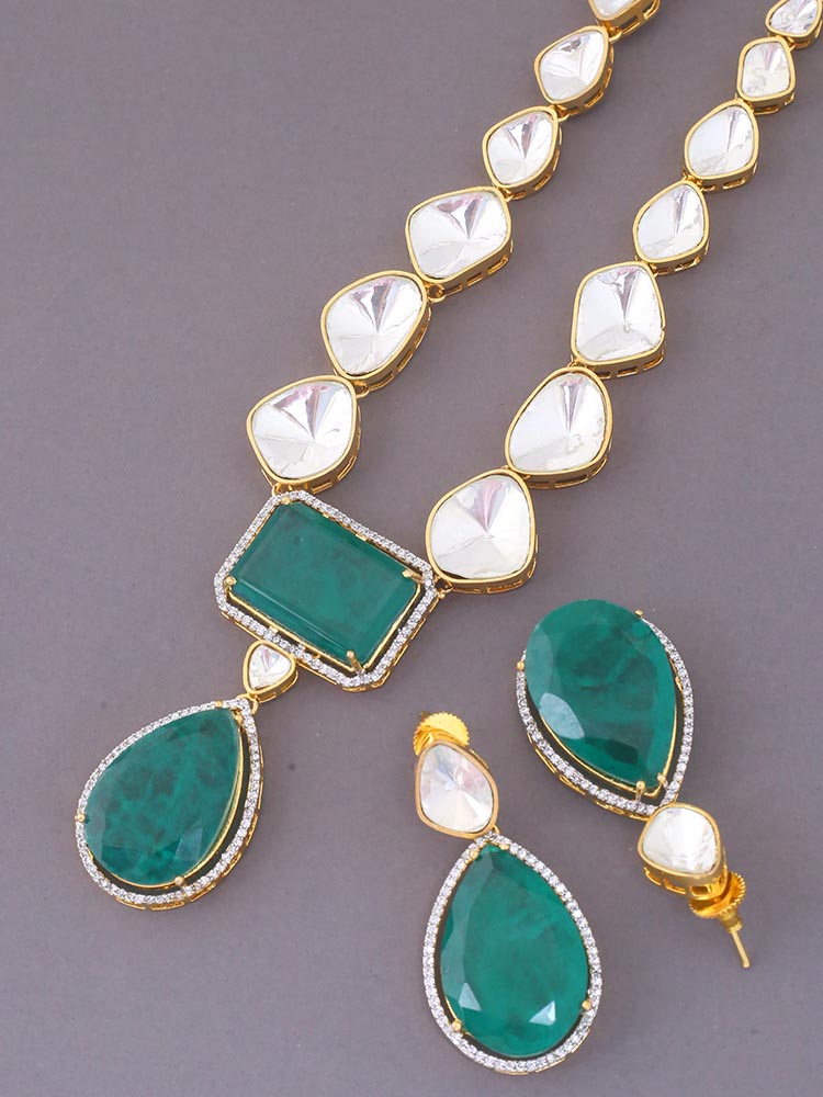 Emerald Barbie Zirconia Jewellery Set