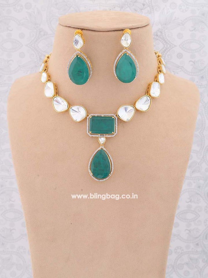 Emerald Barbie Zirconia Jewellery Set