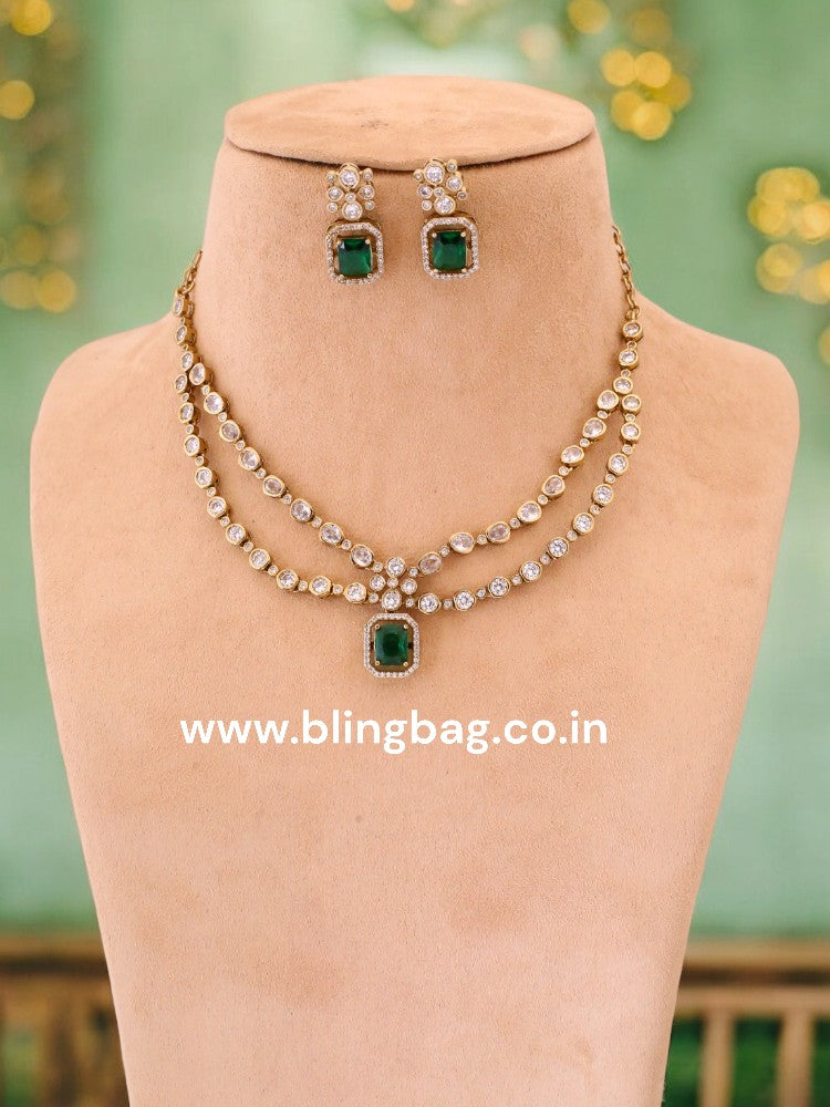 Emerald Beate Victorian Jewellery Set - New Arrival