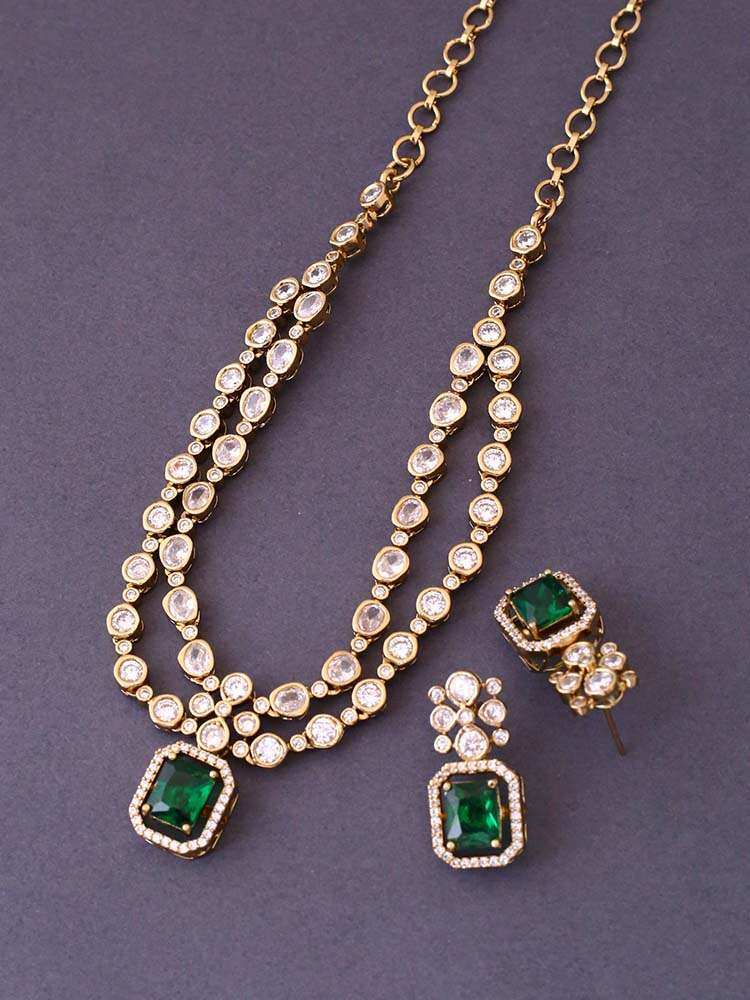Emerald Beate Victorian Jewellery Set - New Arrival