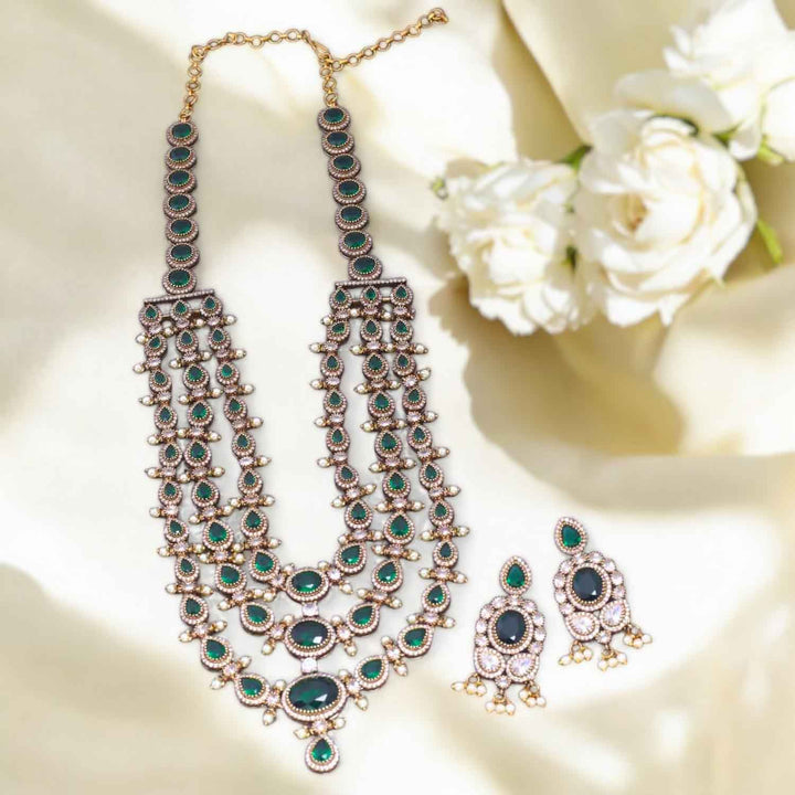 Emerald Belani Victorian Jewellery Set- New Arrival