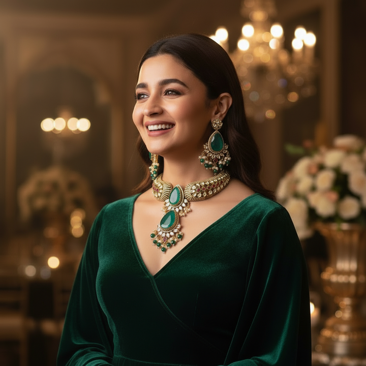 Emerald Belanova Hasli Antique Jewellery Set - New Arrival