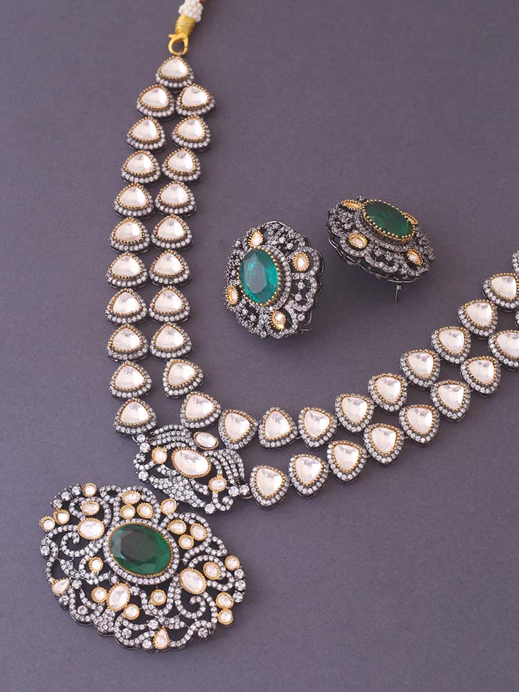 Emerald Benisha Zirconia Jewellery Set