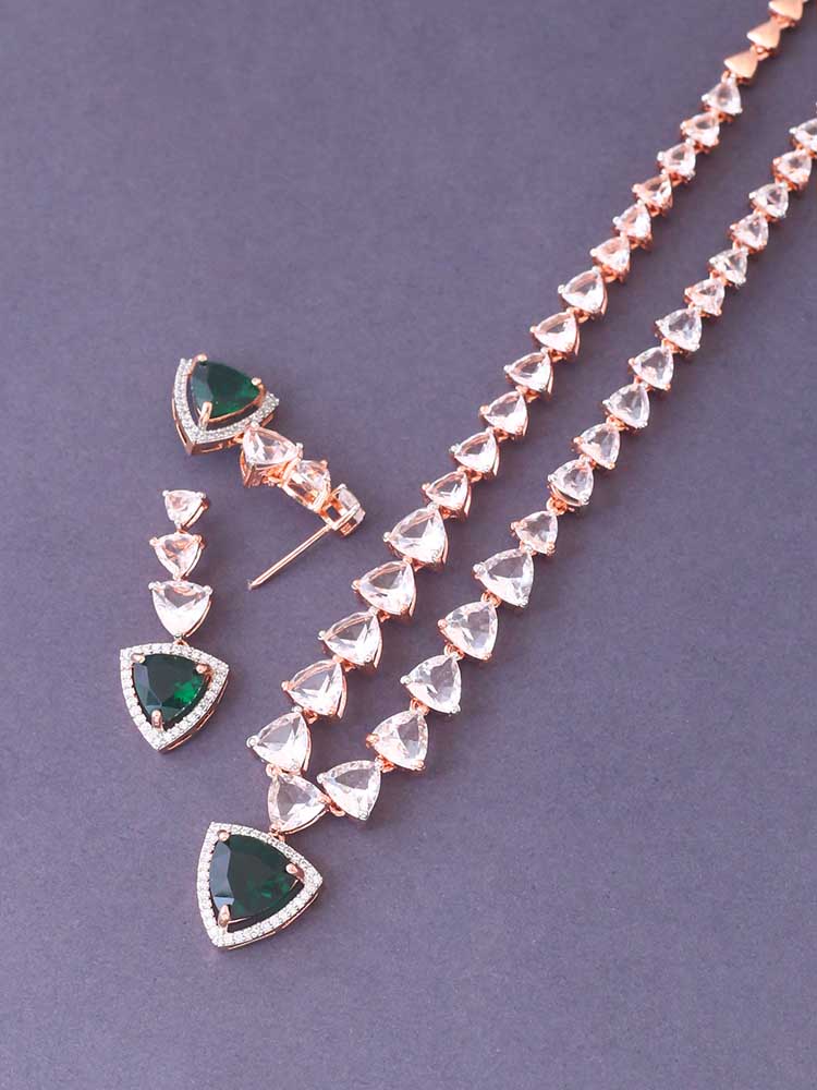 Emerald Bertina Zirconia Jewellery Set