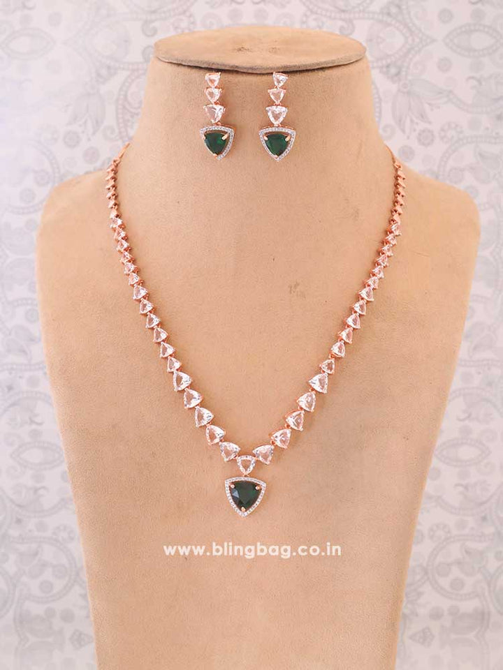 Emerald Bertina Zirconia Jewellery Set