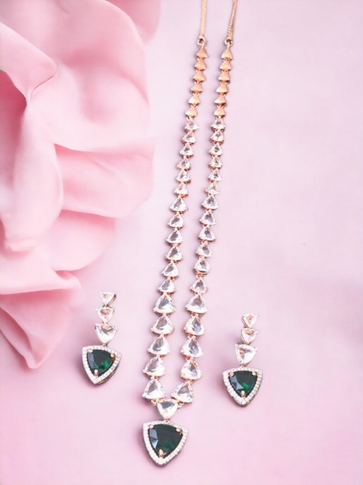 Emerald Bertina Zirconia Jewellery Set