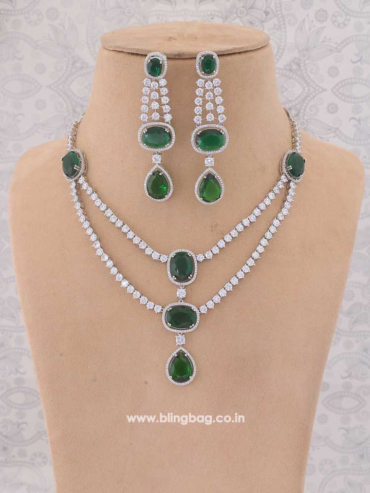 Emerald  Bethany Zirconia Jewellery Set