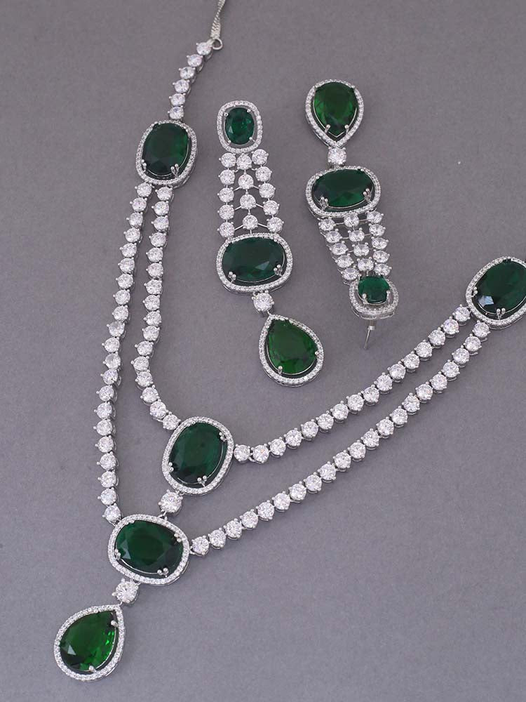 Emerald  Bethany Zirconia Jewellery Set