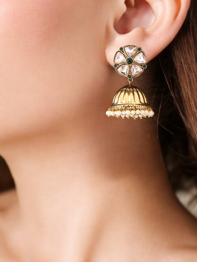 Emerald Bhagwati Jhumkis