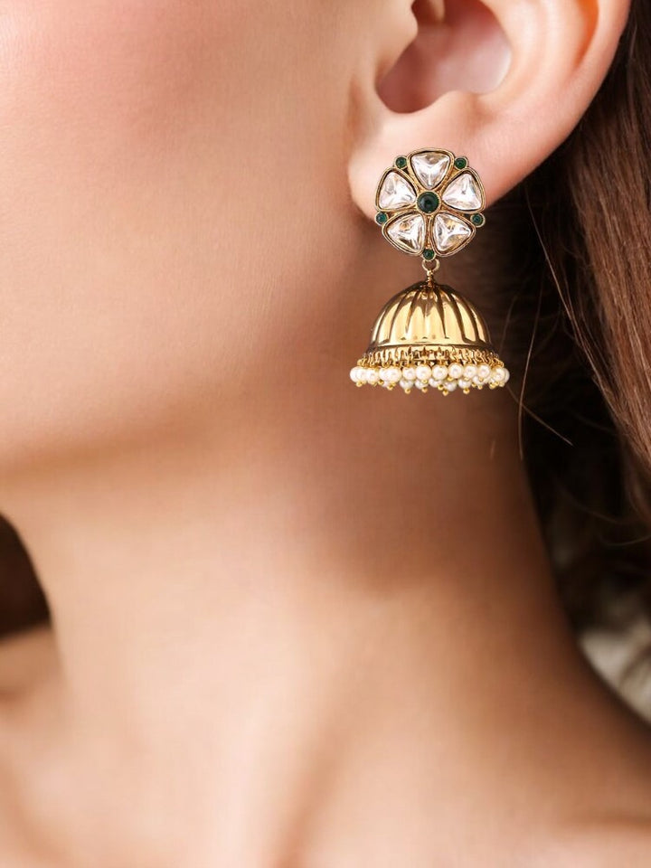 Emerald Bhagwati Jhumkis