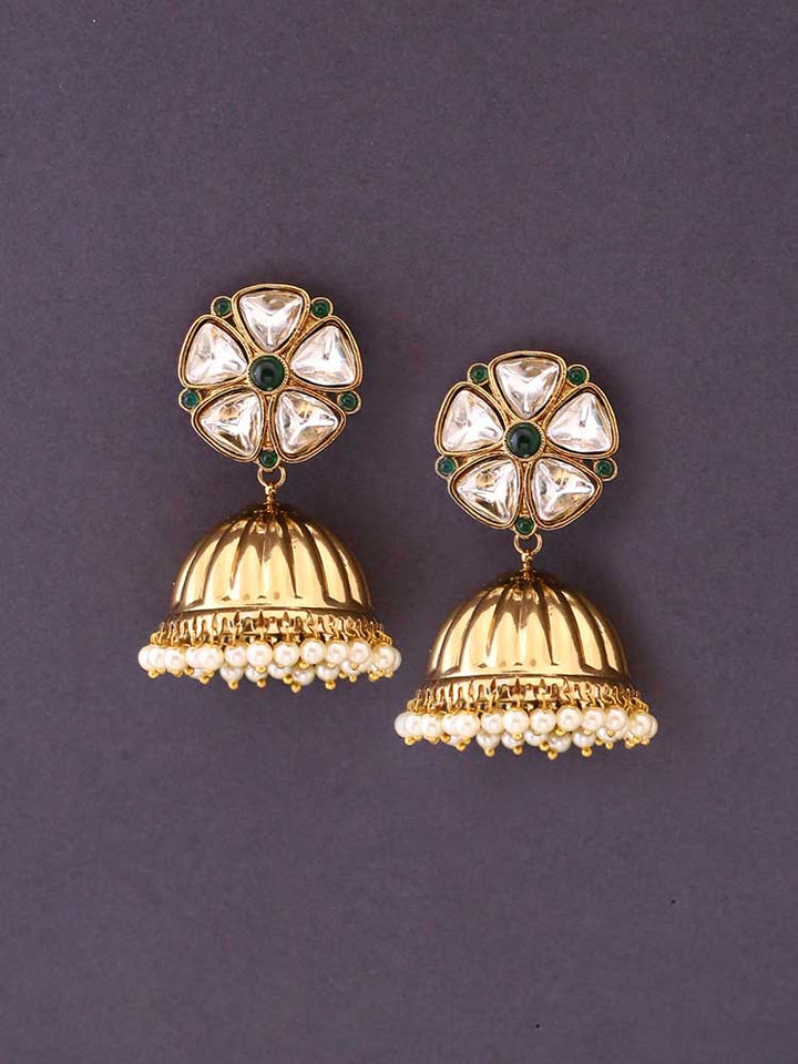 Emerald Bhagwati Jhumkis