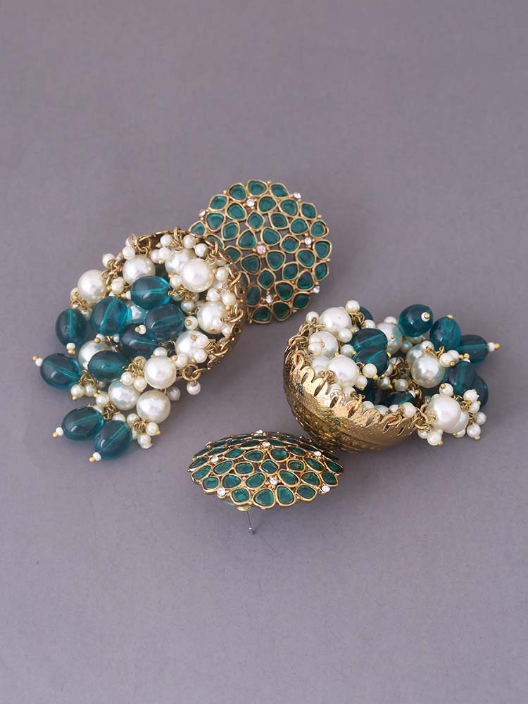 Emerald Bhanupria Jhumkis