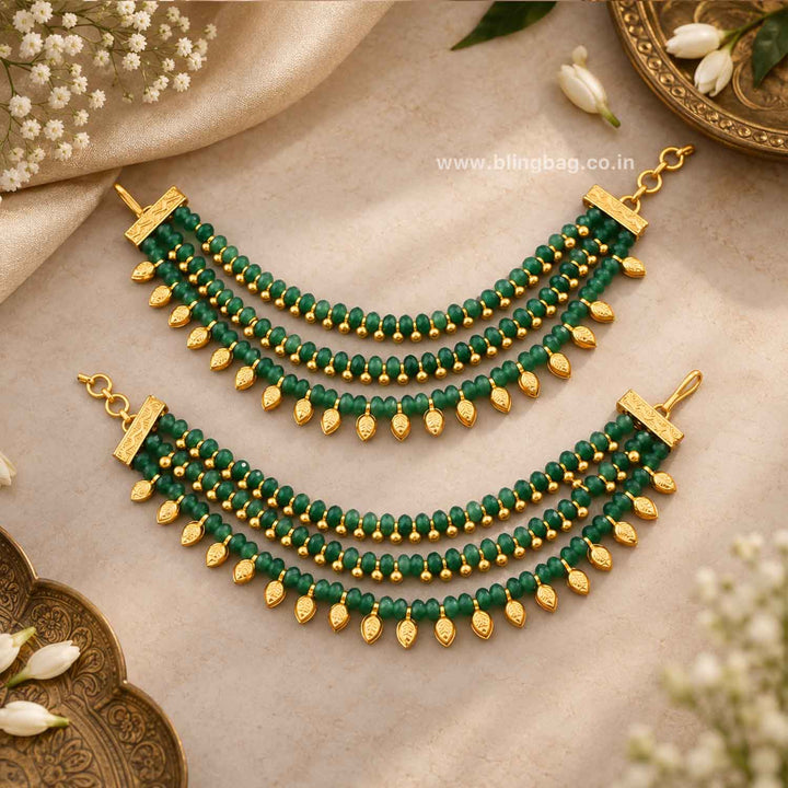 Emerald Bhavyaita Antique Ear Chain