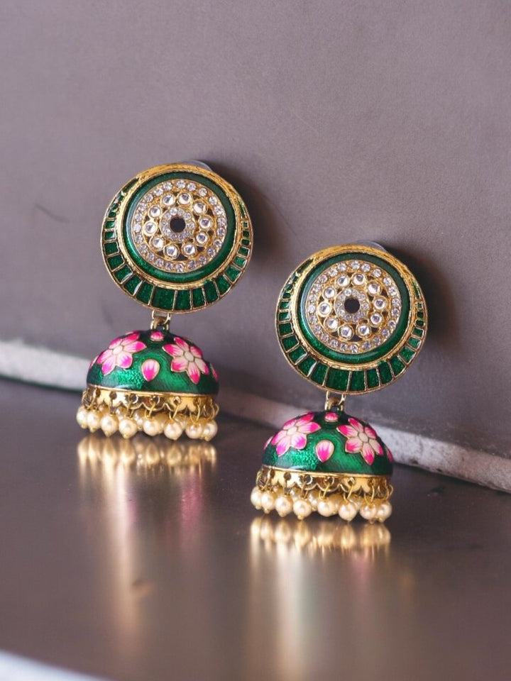 Emerald Bhoomni Jhumkis