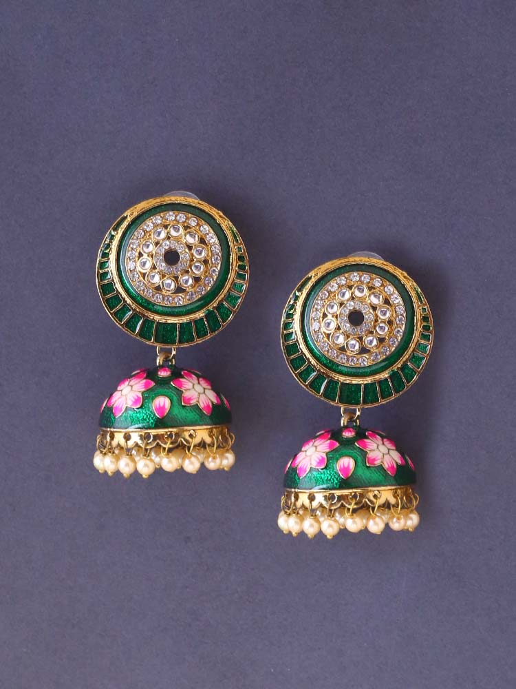 Emerald Bhoomni Jhumkis