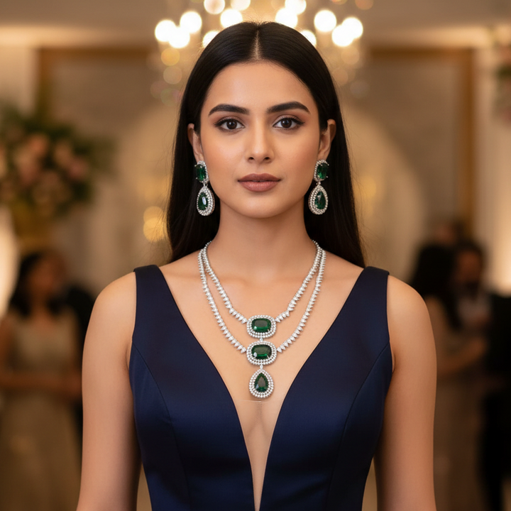 Emerald Bincy Zirconia Jewellery Set