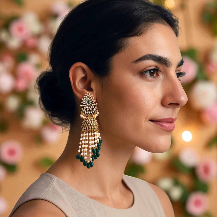 Emerald Bithir Victorian Jhumkis