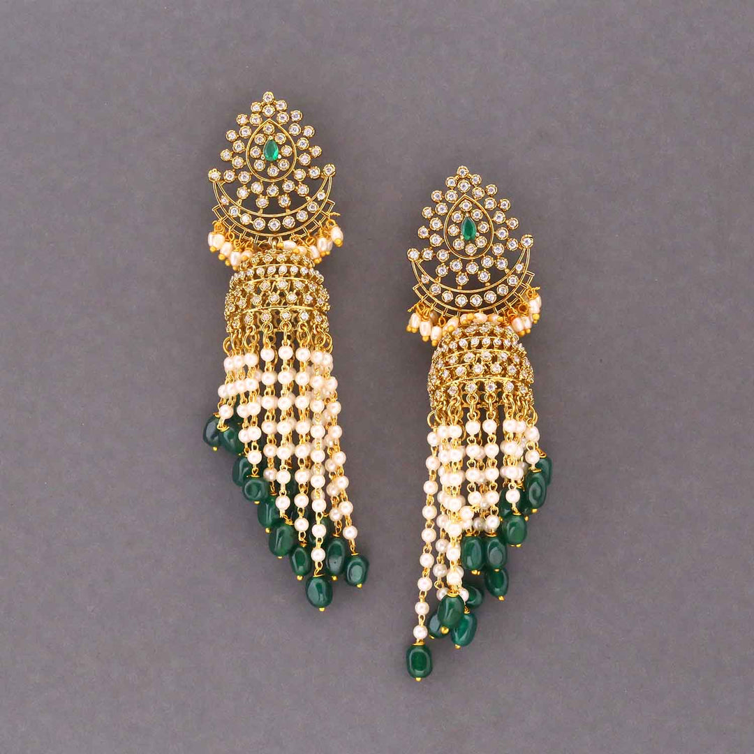 Emerald Bithir Victorian Jhumkis