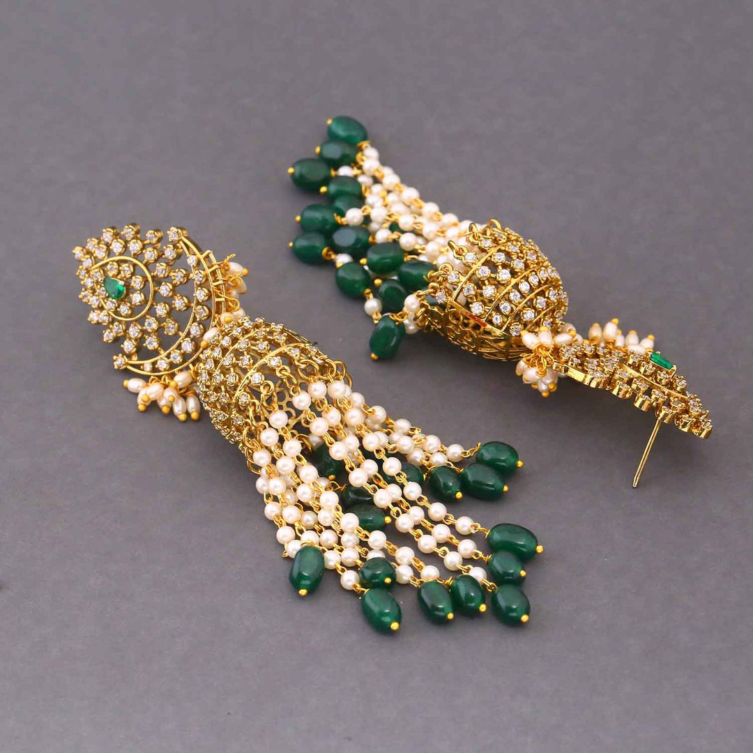 Emerald Bithir Victorian Jhumkis
