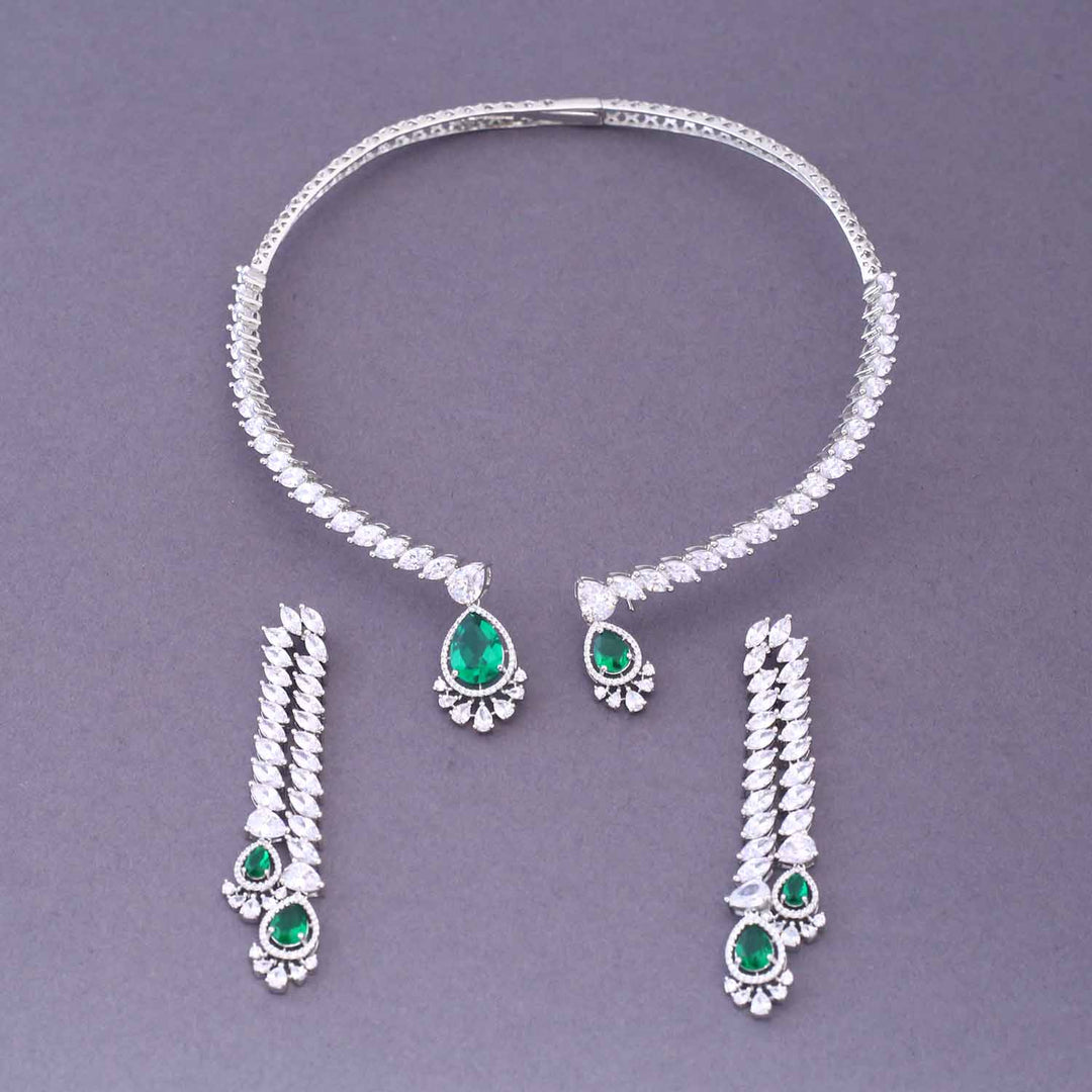 Emerald Brandy Hasli Zirconia Jewellery Set