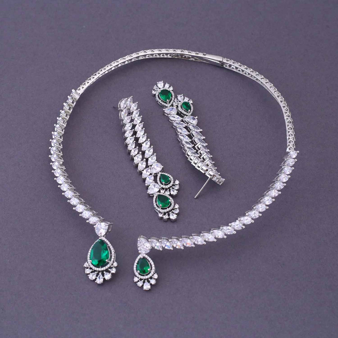 Emerald Brandy Hasli Zirconia Jewellery Set
