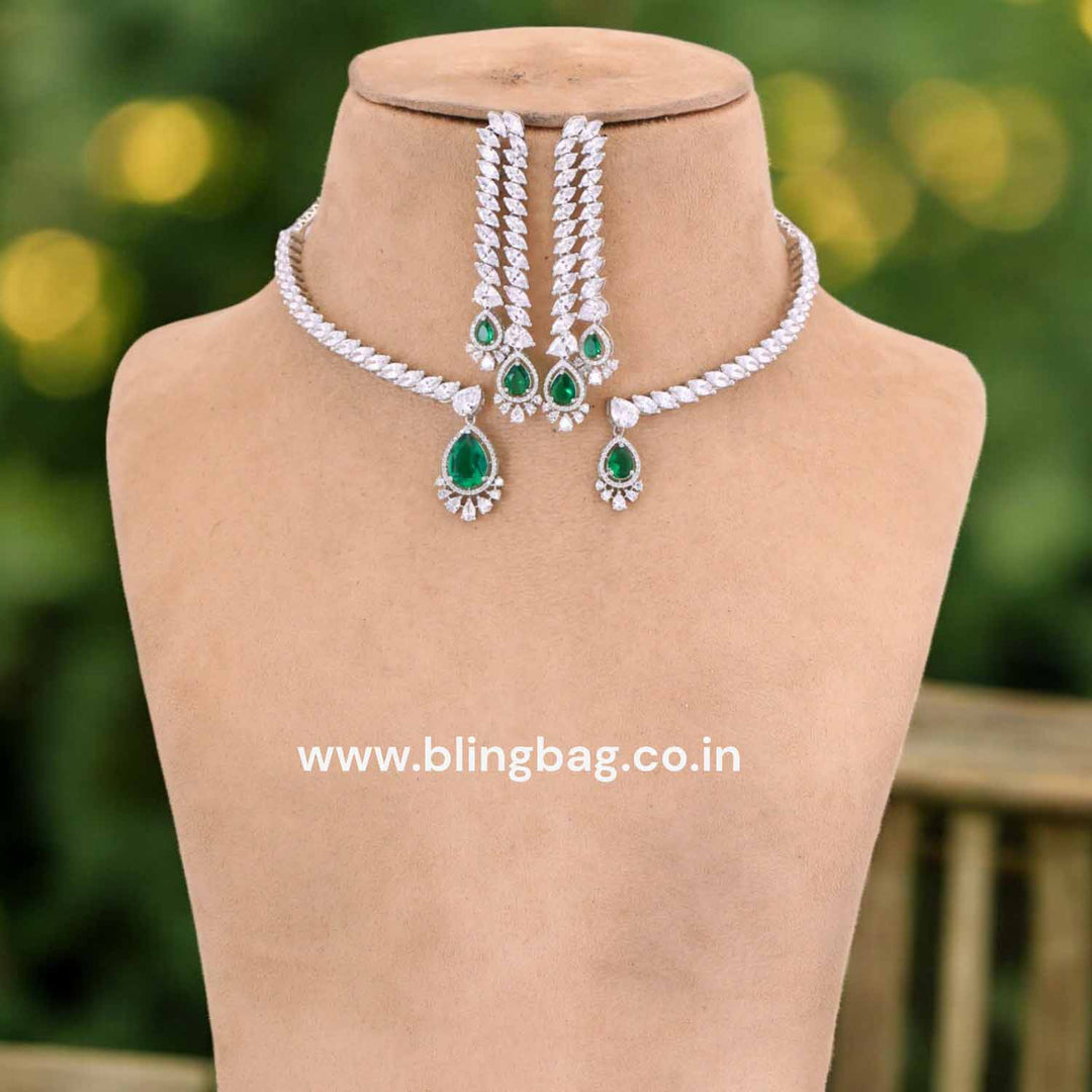 Emerald Brandy Hasli Zirconia Jewellery Set