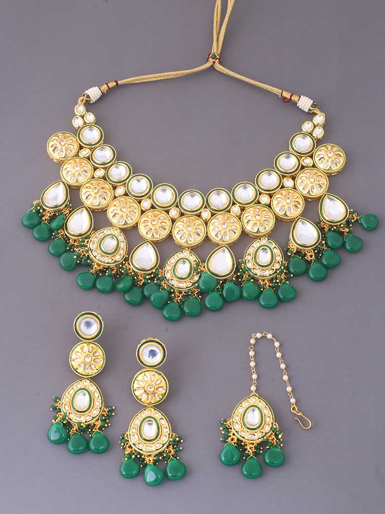 Emerald Bushra Jewellery Set