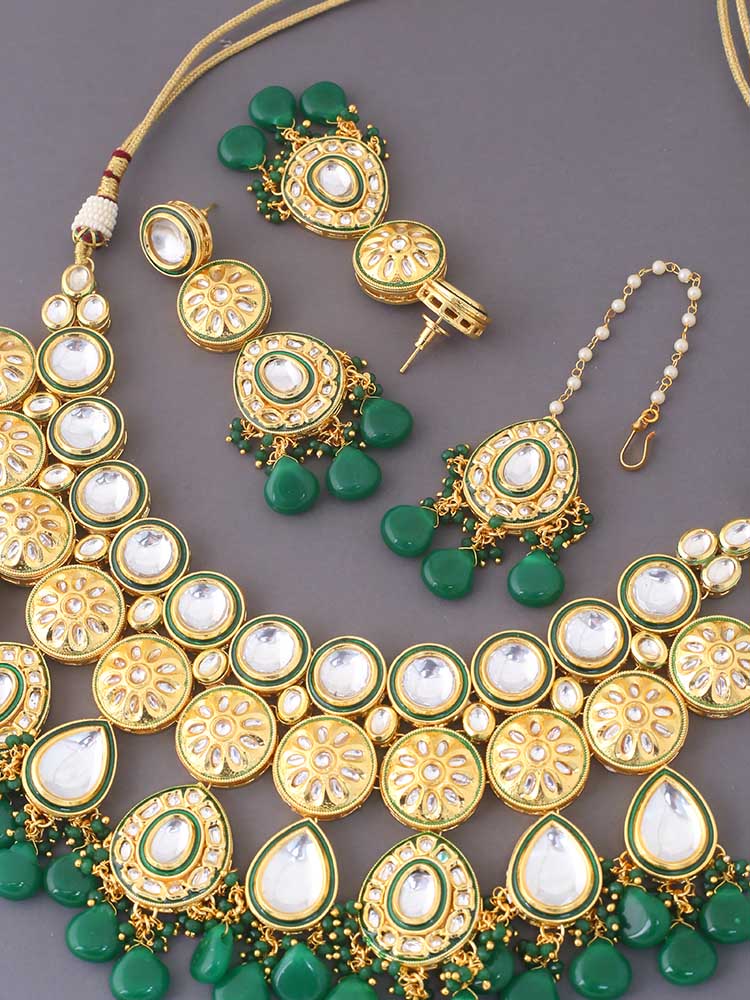 Emerald Bushra Jewellery Set