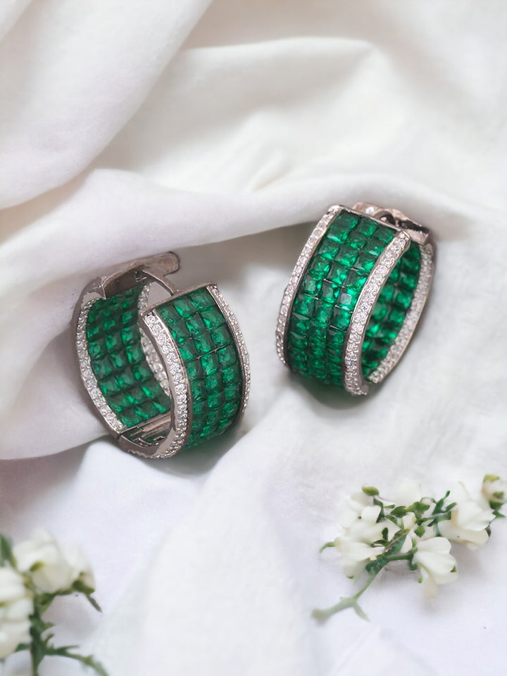 Emerald Calis Zirconia Hoops