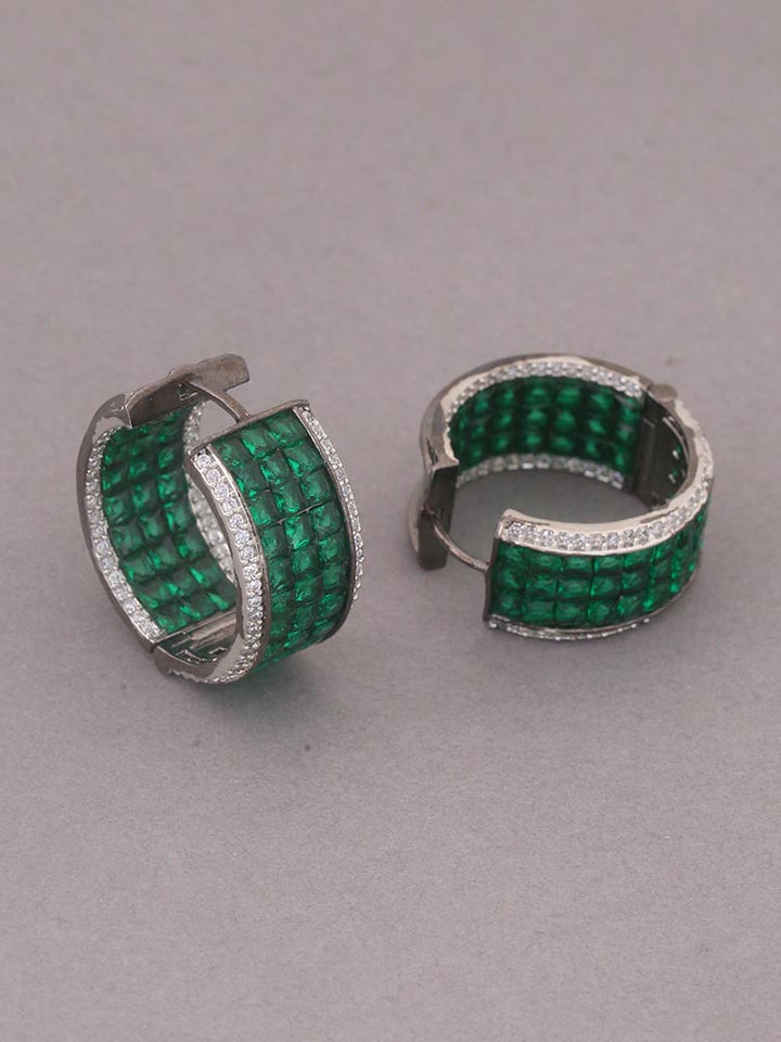 Emerald Calis Zirconia Hoops