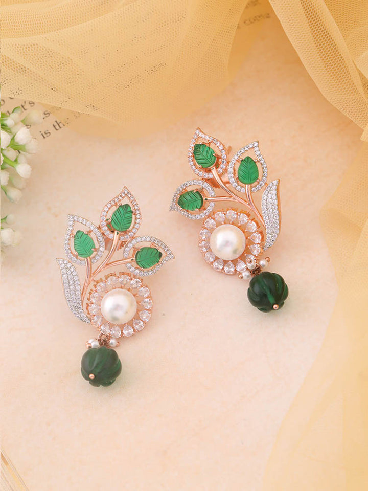 Emerald Calixta Zirconia Studs