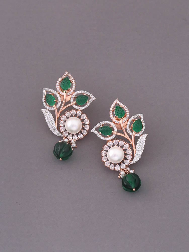 Emerald Calixta Zirconia Studs