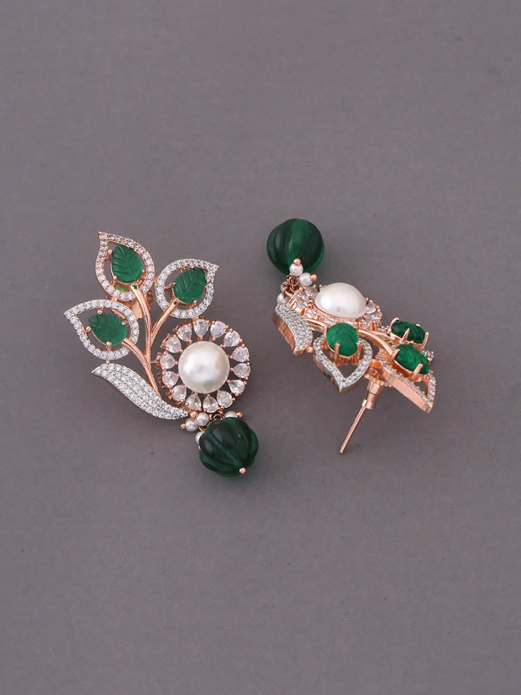 Emerald Calixta Zirconia Studs