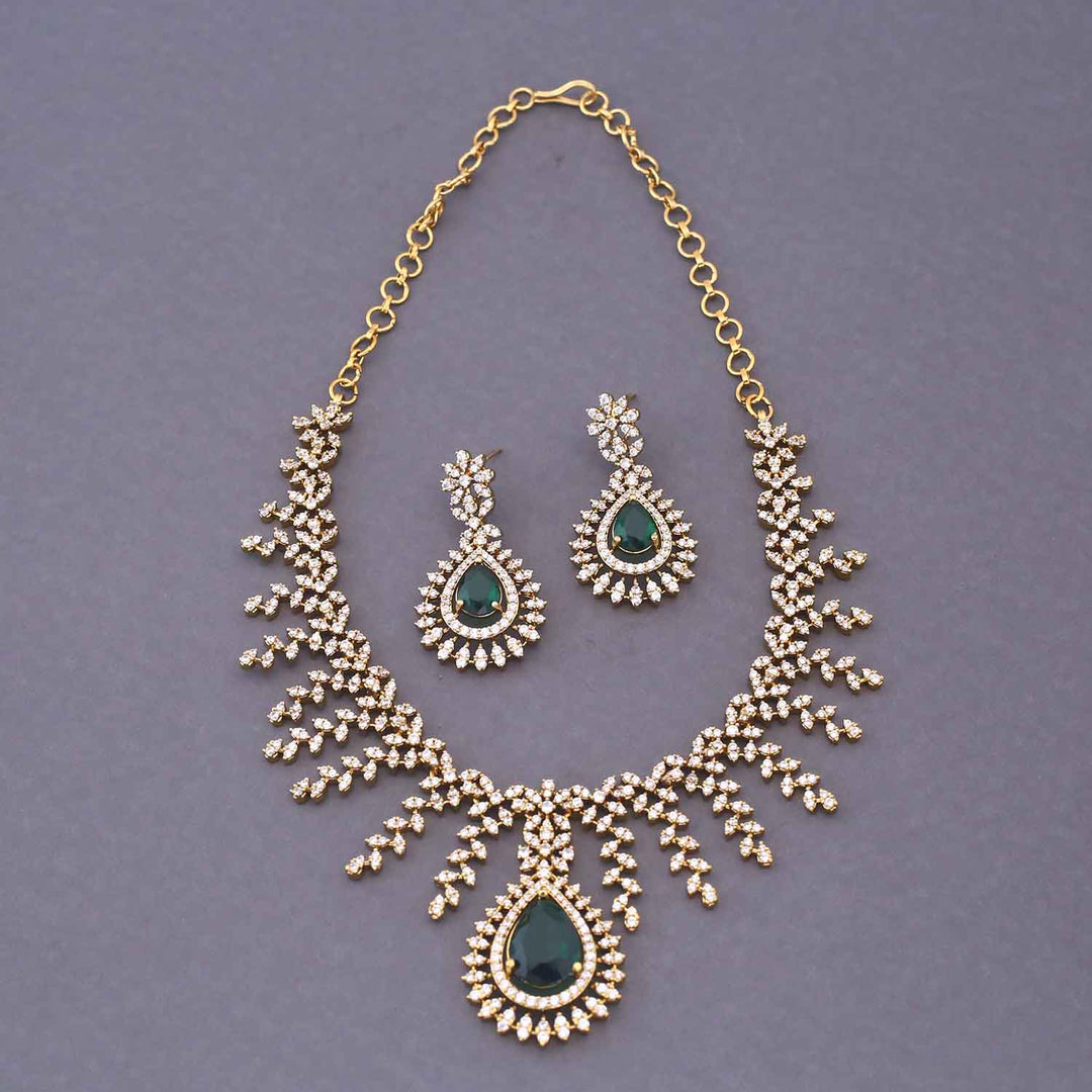 Emerald Cameo Victorian Jewellery Set - New Arrival