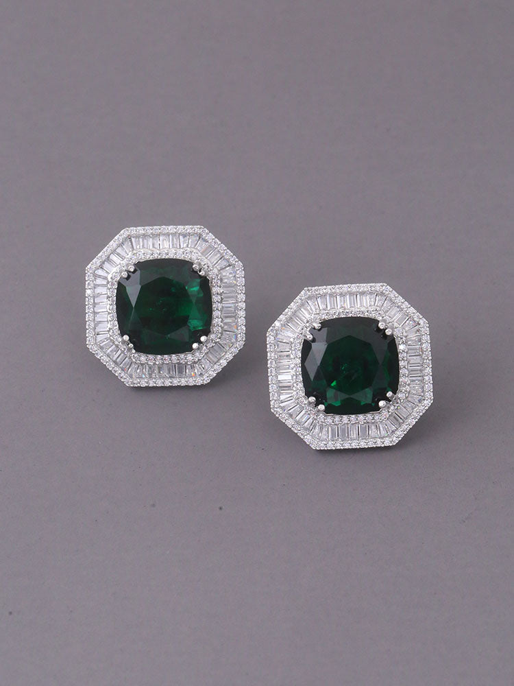 Emerald Carissa Zirconia Studs
