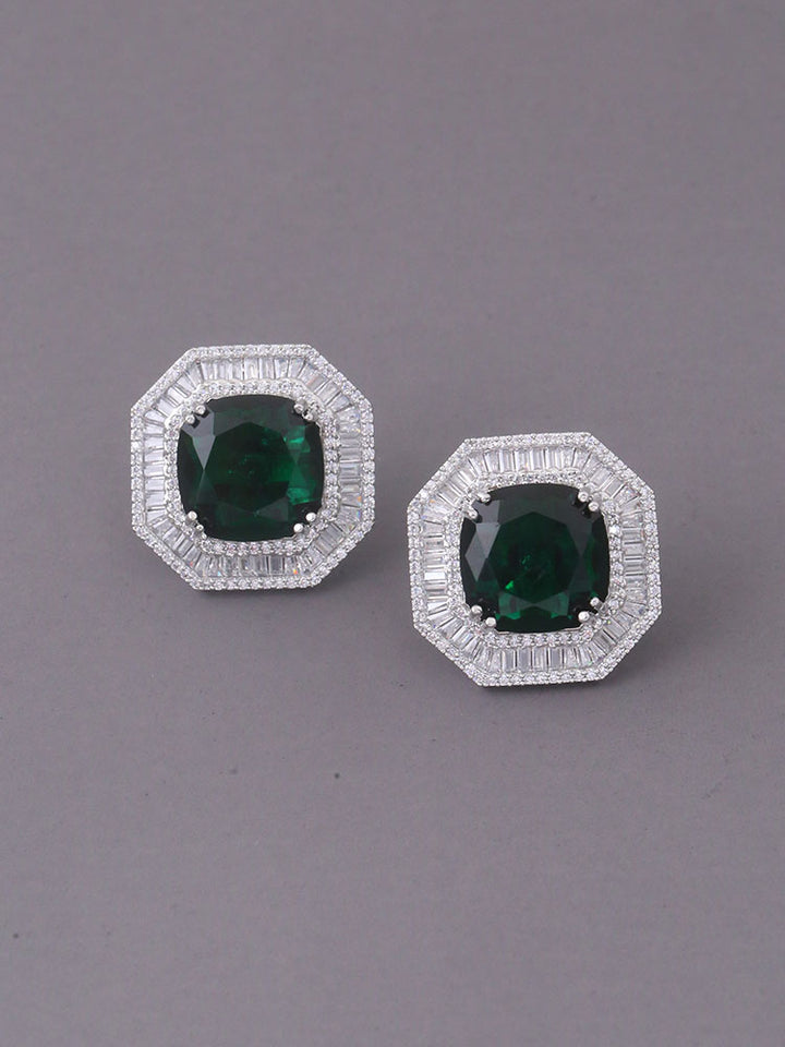 Emerald Carissa Zirconia Studs