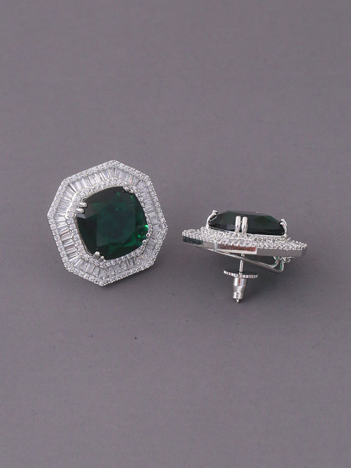 Emerald Carissa Zirconia Studs