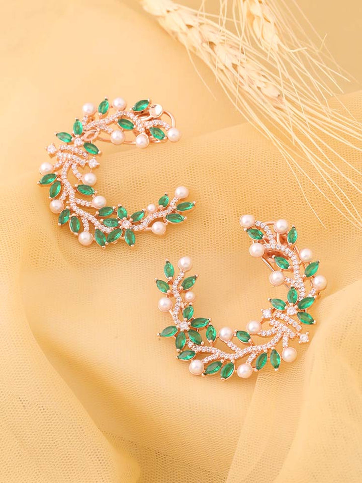 Emerald Carolyn Zirconia Studs