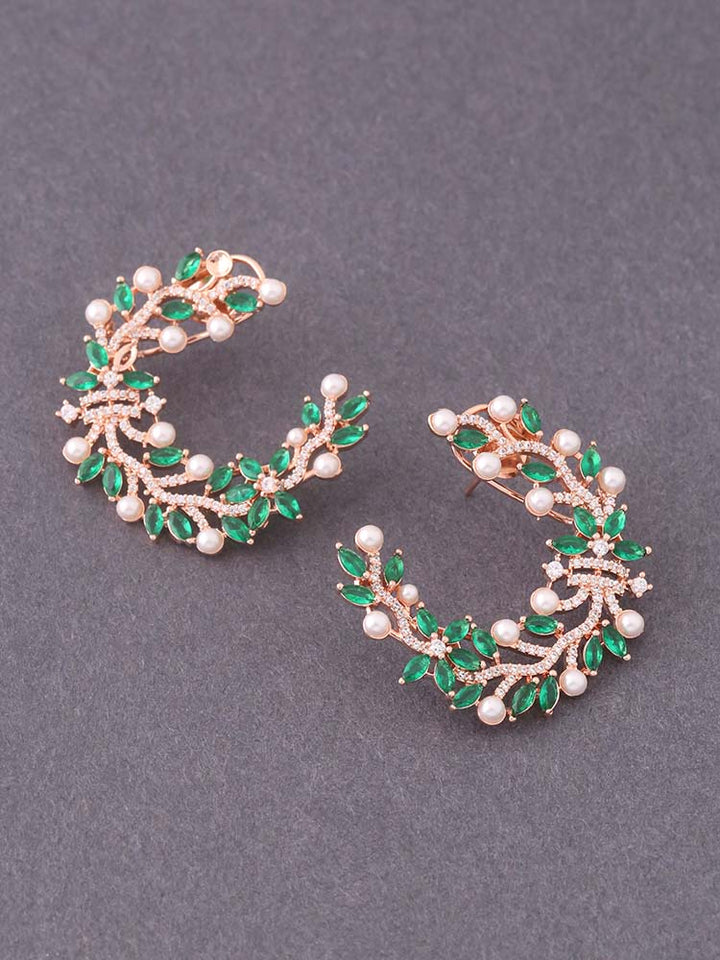 Emerald Carolyn Zirconia Studs