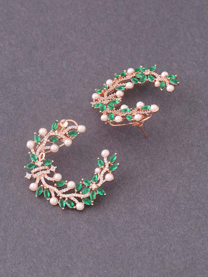 Emerald Carolyn Zirconia Studs