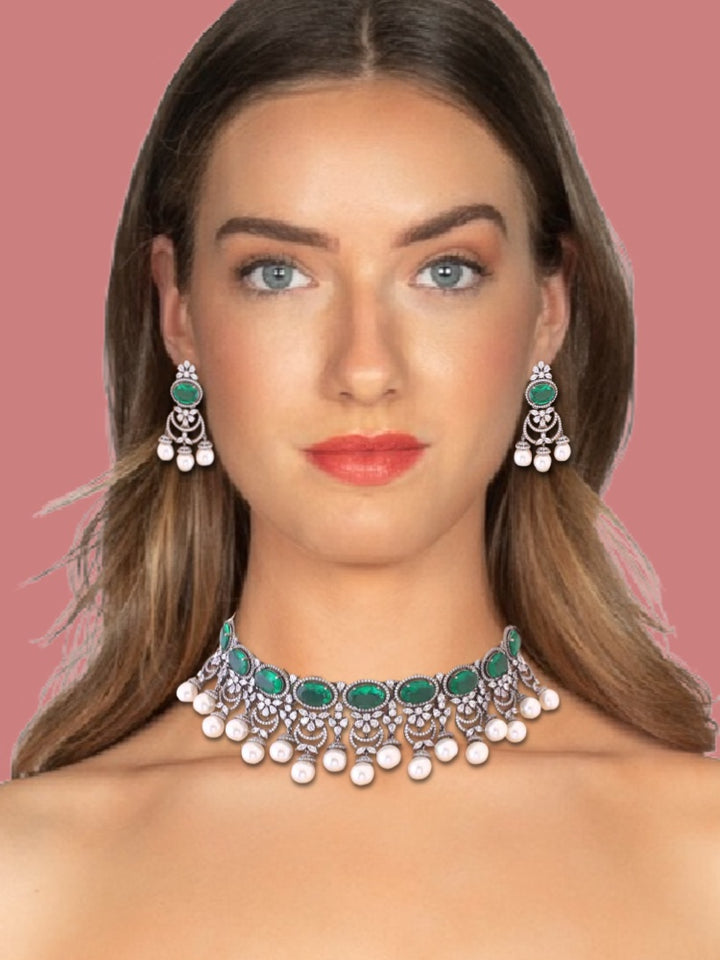 Emerald Caterina Zirconia Jewellery Set