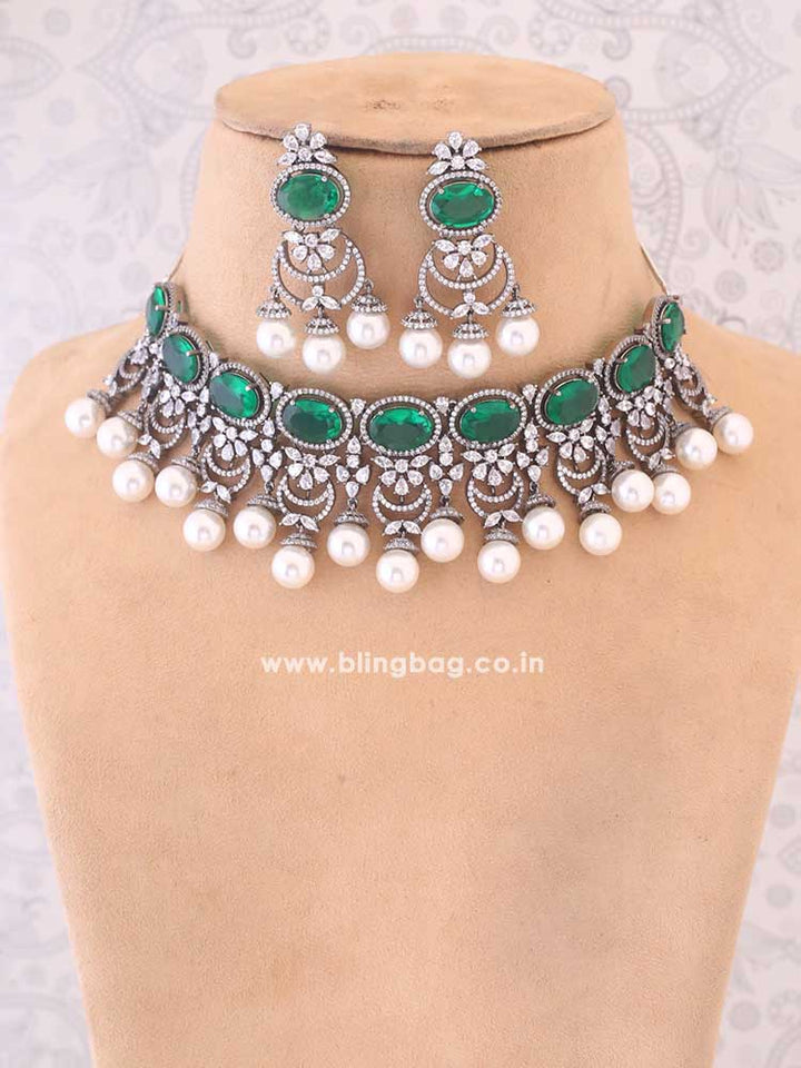 Emerald Caterina Zirconia Jewellery Set