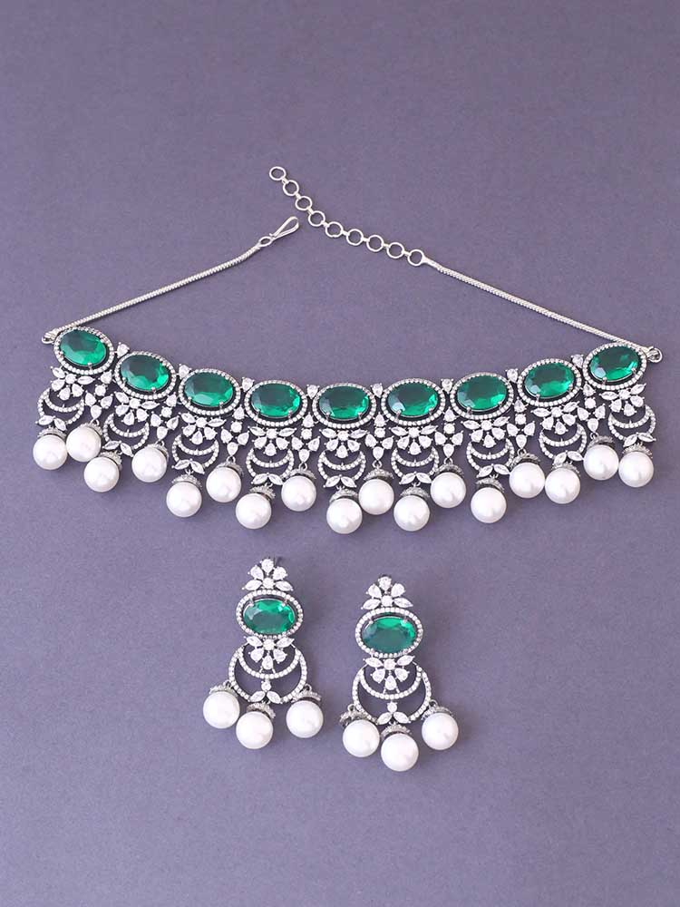 Emerald Caterina Zirconia Jewellery Set