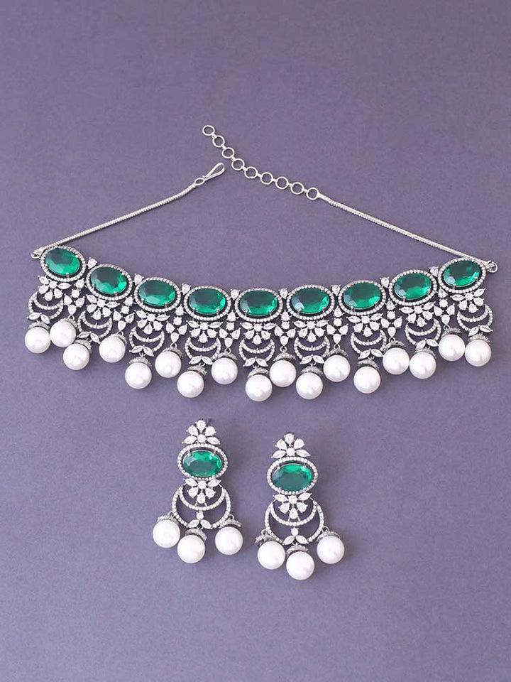 Emerald Caterina Zirconia Jewellery Set