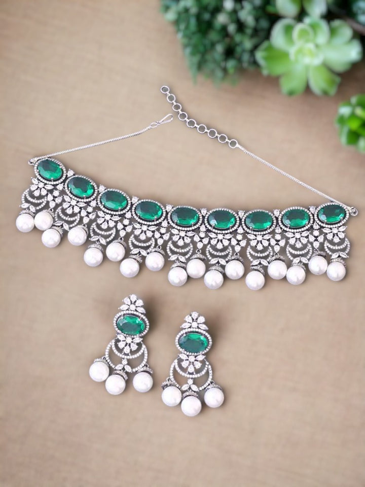 Emerald Caterina Zirconia Jewellery Set