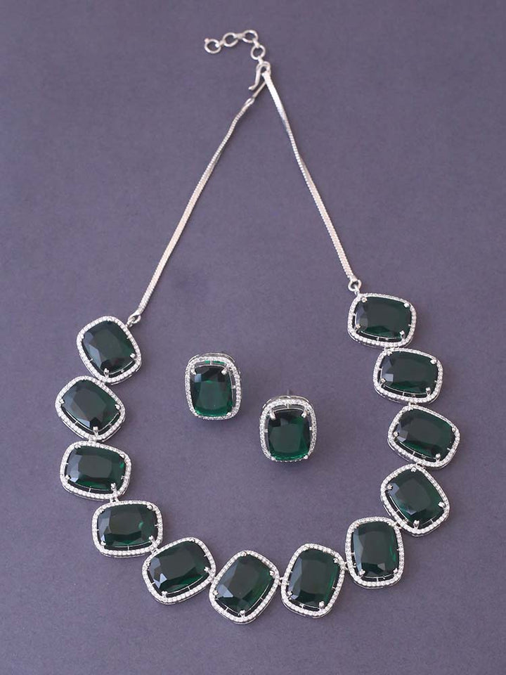 Emerald Cauvery Zirconia Jewellery Set