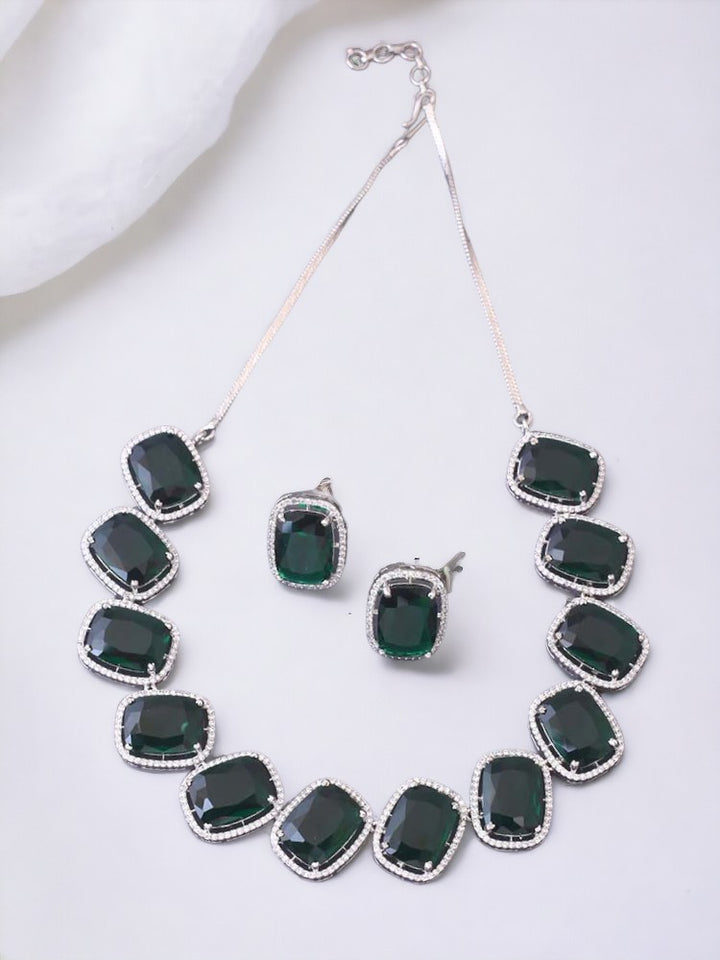 Emerald Cauvery Zirconia Jewellery Set